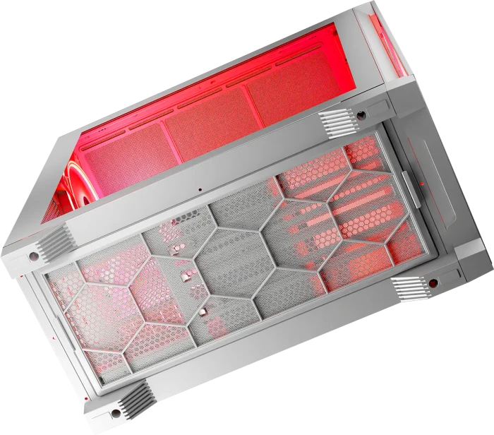 Modecom Volcano Expanse S Apex ARGB Midi, weiß, Glasfenster