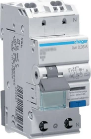 Hager Fehlerstrom-Leitungsschutzschalter 1P+N 127V 6kA B-16A 30mA Typ A QuickConnect