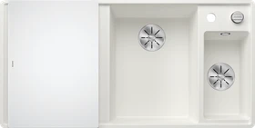 Blanco Axia III 6 S-F InFino Becken rechts mit Ablauffernbedienung weiß inkl. Glasschneidebrett