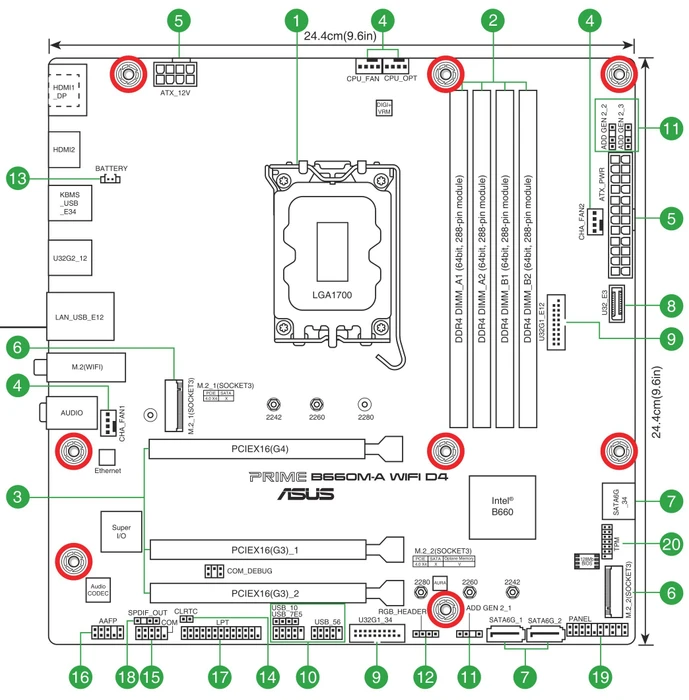 ASUS Prime B660M-A WIFI D4 (Intel 1700)