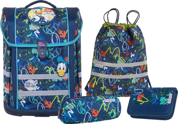 McNeill Perfecto Disney Donald Duck Schultaschen-Set, 5-tlg.