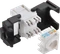 LogiLink Keystone Modul RJ-45 Buchse via Verlegekabel Cat6a, schwarz/weiß Vorschaubild