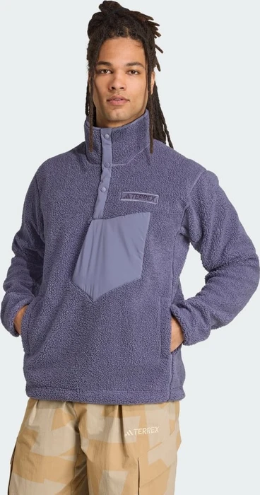 adidas Terrex Xploric High Pile Fleece Pullover preloved violet (Herren)