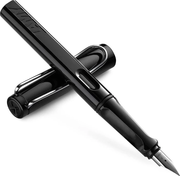 Lamy AL-star schwarz, rechte Hand, extra fein