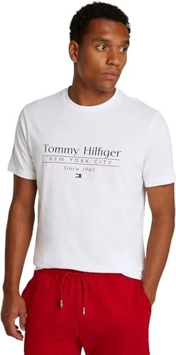Tommy Hilfiger Roundneck Logo T-Shirt kurzarm weiß (Herren)