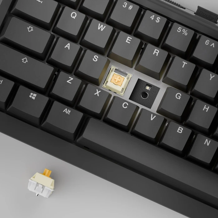 Ducky One X Mini Wireless, schwarz, LEDs RGB, Inductive Analog Switch, USB/Bluetooth, DE