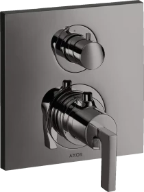 Hansgrohe Axor Citterio Thermostat mit Absperrventil und Hebelgriff polished black chrome