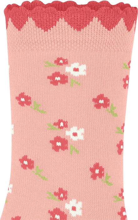 Falke Ditsy Flowers Socken peach perl (Junior)