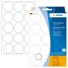 Herma Markierungspunkte 32mm weiß, 32 Blatt
