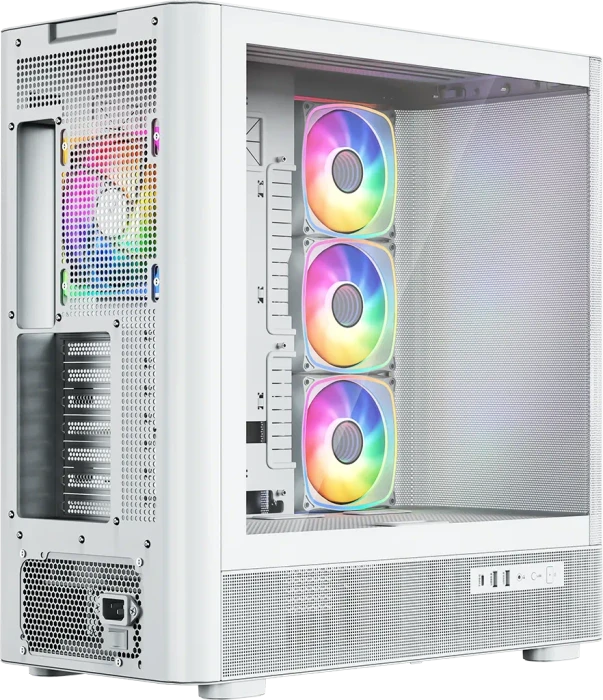 Modecom Volcano AQ500 ARGB White, Glasfenster