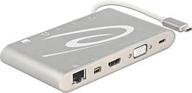 DeLOCK USB Type-C 3.1 Docking Station 4K silber, USB-C 3.0 (87298)