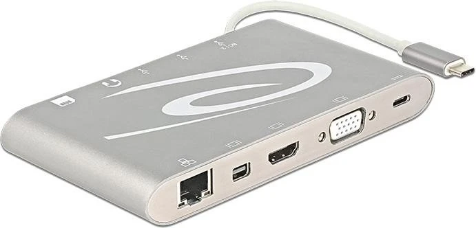 DeLOCK USB Type-C 3.1 Docking Station 4K silber, USB-C 3.0