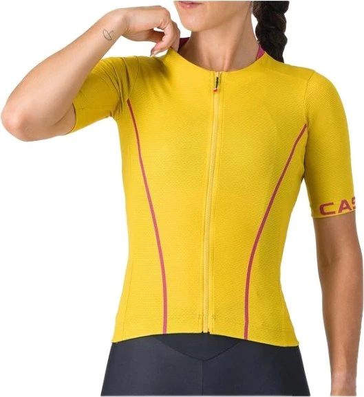 Castelli Anima Flow Trikot kurzarm mango mojito/violet pink (Damen)