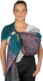 Hoppediz Ring-Sling Jaipur Babytragetuch black, 200cm