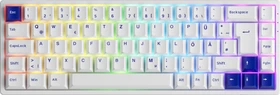 Akko 3068B Plus, Blue on White, LEDs RGB, CS Jelly PURPLE, USB/Bluetooth, DE