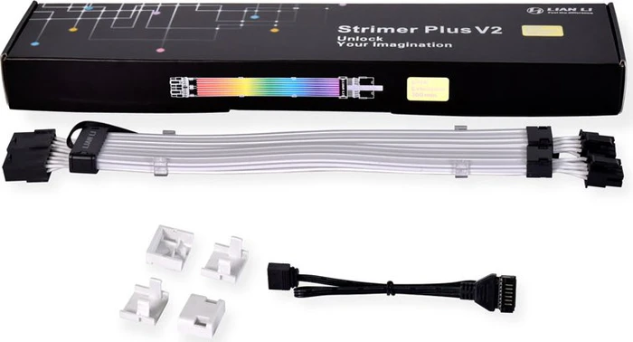 Lian Li Strimer Plus V2, 6/8-Pin PCIe Verlängerungskabel, RGB beleuchtet