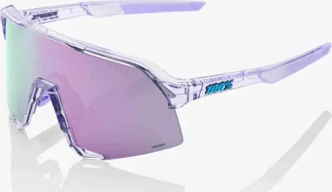 100% S3 polished translucent lavender/hiper lavender mirror lens
