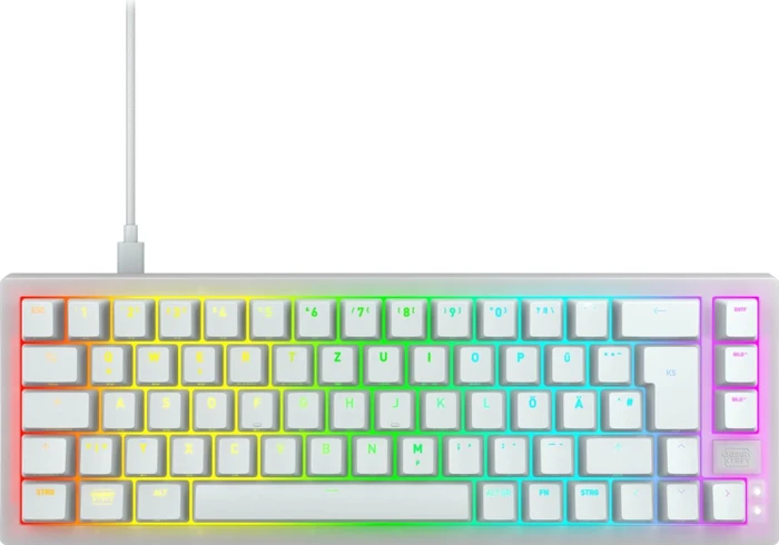 Cherry Xtrfy K5V2 Compact, Transparent White, LEDs RGB, hot-swap, MX2A RGB RED, USB, DE