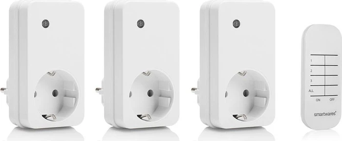 Smartwares Funksteckdose mit Fernbedienung, 1000W, Funksteckdose, 3er-Pack