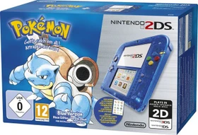 Nintendo 2DS Pokémon Blaue Edition Bundle transparent/blau