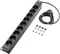 Sygonix 19" Aluminium Steckdosenleiste, 1HE, 9-fach, 250V, schwarz, 1.8m Vorschaubild
