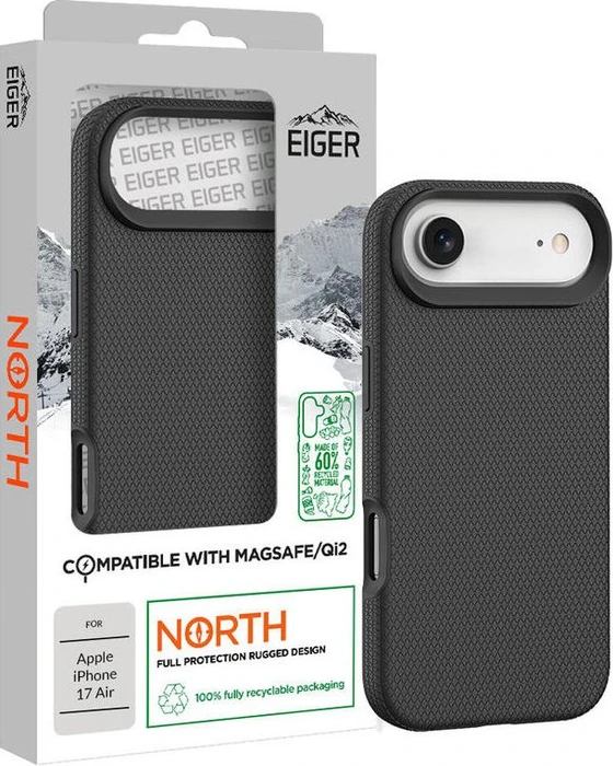 Eiger North MagSafe Case GRS für Apple iPhone Air schwarz