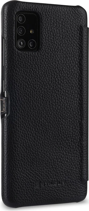 Stilgut Book Type Leather Case Clip für Samsung Galaxy A51 schwarz