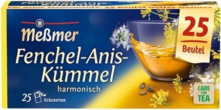 Meßmer Fenchel-Anis-Kümmel Tee Beutel, 25 Stück