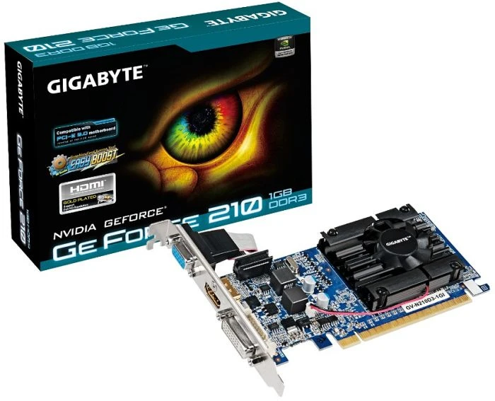 GIGABYTE GeForce 210 (Rev. 3.0), 1GB DDR3, VGA, DVI, HDMI