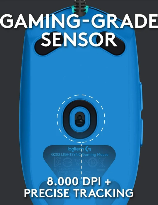 Logitech G203/G102 Lightsync blau, USB