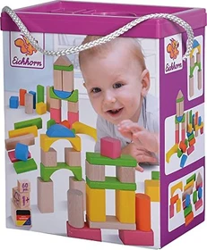 Eichhorn Holzbausteine bunt/natur, 60-tlg.