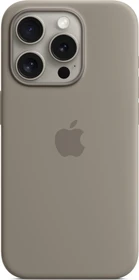Apple Silikon Case mit MagSafe für iPhone 15 Pro tonbraun