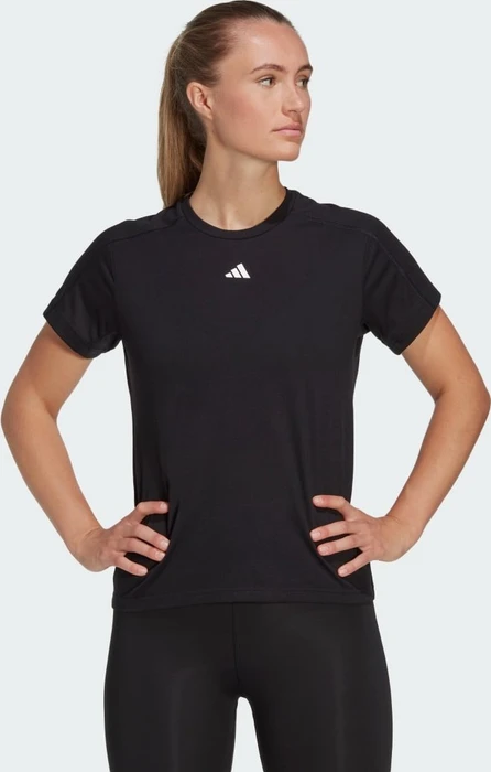 adidas Aeroready Train Essentials Minimal Branding Funktionsshirt kurzarm schwarz (Damen)