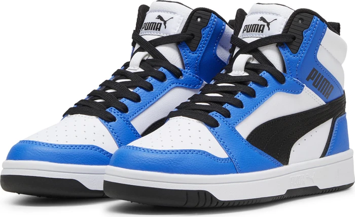 Puma Rebound V6 Mid puma white/puma black/racing blue (Junior)