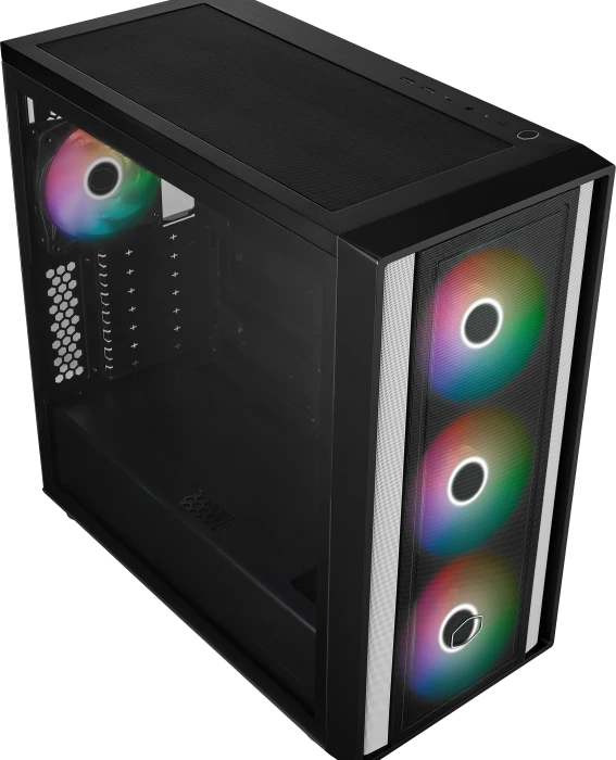 Cooler Master MasterBox 600, schwarz, Glasfenster