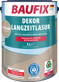 Baufix Dekor-Langzeitlasur innen und außen silbergrau, 5l