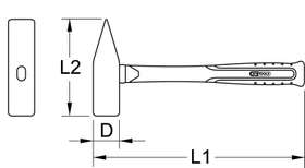 KS Tools BRONZEplus Vorschlaghammer Fiberglasstiel, 10.00kg