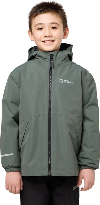 Jack Wolfskin Iceland 3in1 Funktionsjacke slate green/black (Junior)
