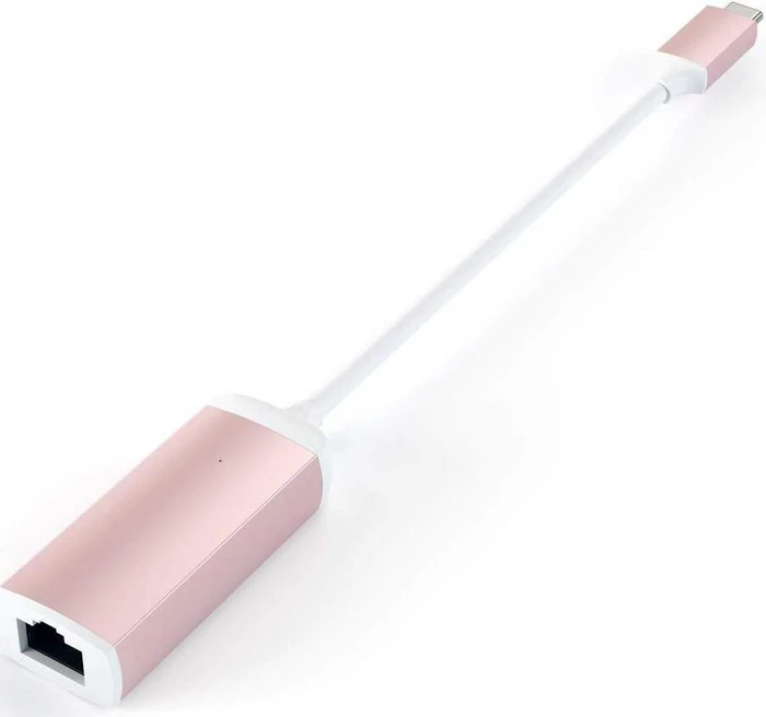 Satechi Gigabit Ethernet Adapter LAN-Adapter, rose gold, USB-C 3.0 [Stecker]