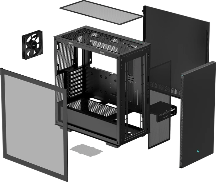 DeepCool CH510, schwarz, Glasfenster