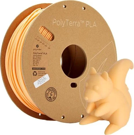 Polymaker PolyTerra PLA, peach, Spule, 2.85mm, 1.00kg