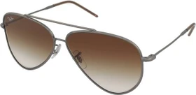 Ray-Ban RBR0101S Aviator Reverse 59mm polished gunmetal/brown