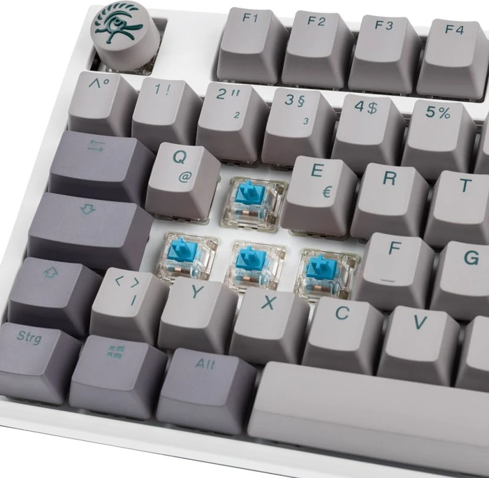 Ducky One 3 TKL, Mist Grey, PBT, LEDs RGB, MX RGB BLUE, USB, DE