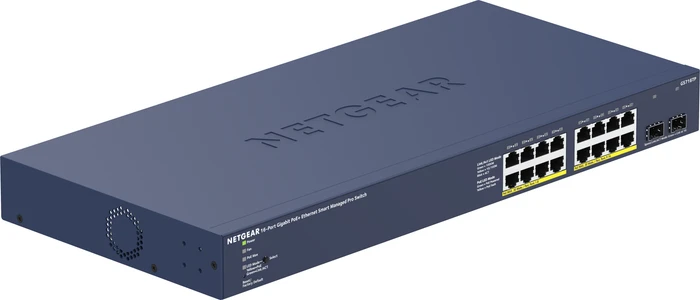 Netgear ProSAFE GS700 Rackmount Gigabit Smart Switch, 16x RJ-45, 2x SFP, 180W PoE+