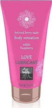 HOT Shiatsu Beloved Berry Taste Body Sensation Raspberry Gleitgel, 75ml