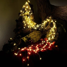 Konstsmide Lichterkette 200 Sterne silber LED 200x warmweiß
