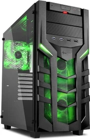 Sharkoon DG7000-G grün, Glasfenster