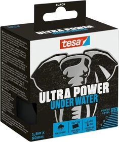 tesa Ultra Power Under Water schwarz, Gewebeband/Abdichtband, 50mm/1.5m, 1 Stück