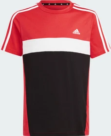 adidas Tiberio 3-Streifen Colorblock Cotton T-Shirt kurzarm bright red/black/white (Junior)