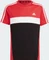 adidas Tiberio 3-Streifen Colorblock Cotton T-Shirt kurzarm bright red/black/white (Junior) Vorschaubild